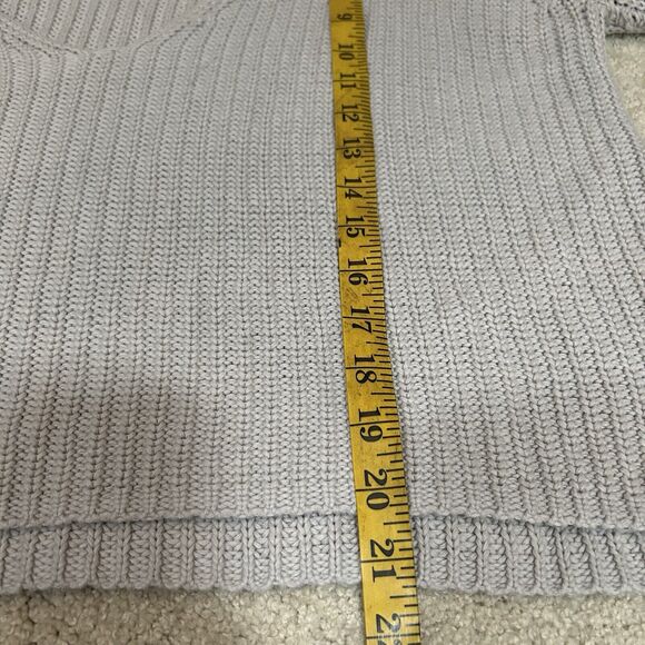 Free People Sweater Womens Size Medium Damsel Bell Sleeve Cropped Gray Oversized - Picture 7 of 9